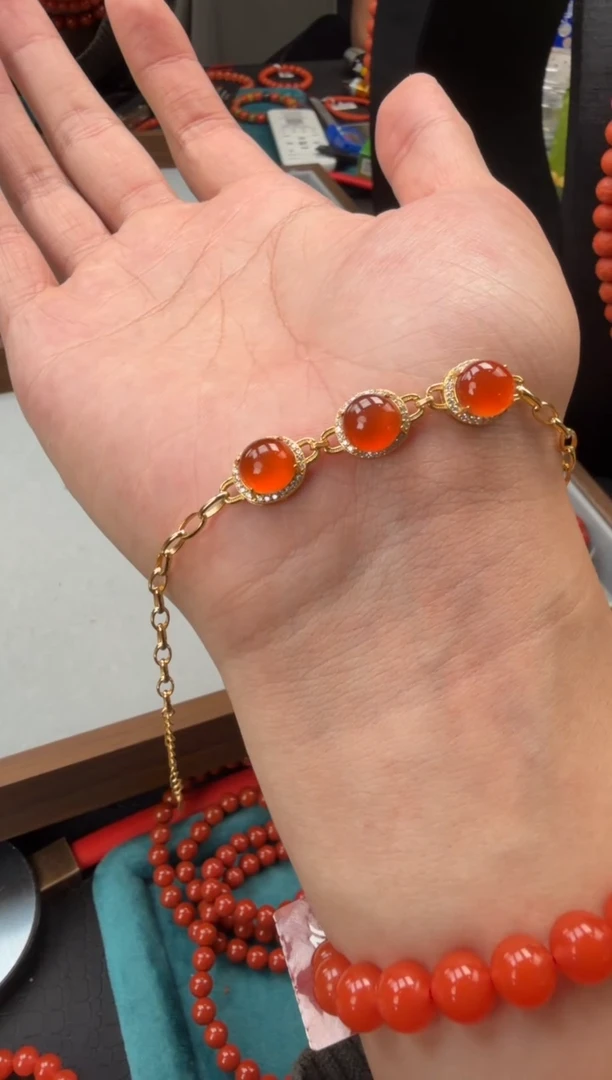 未镶嵌手链南红玛瑙手链