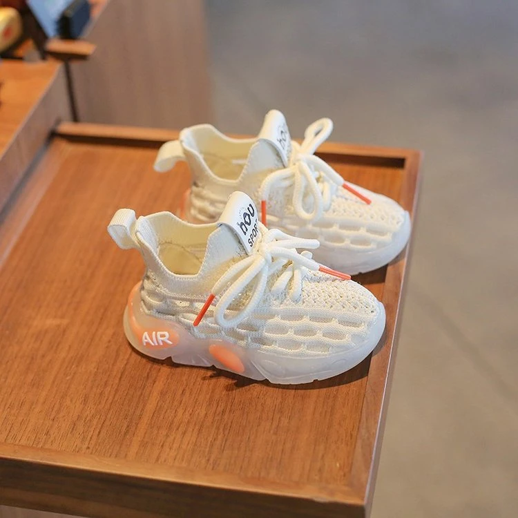 宝宝软底学步鞋夏季儿童椰子鞋透气网面针织鞋女童运动鞋男小童潮