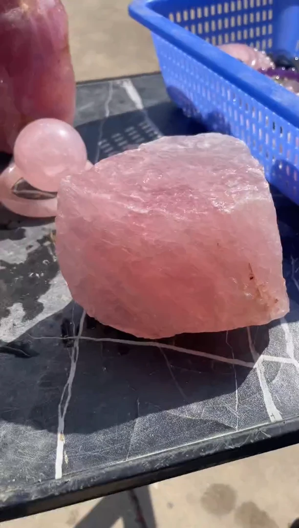 【闪购商品】芙蓉石原石未镶嵌天然粉水晶原石摆件拍2单99发1