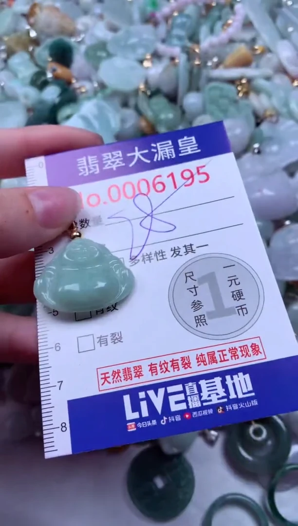吊坠(不含链)未镶嵌翡翠6195
