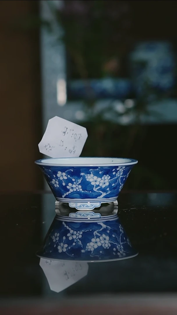 【闪购商品】摆件手绘陶瓷内口7.8高4深