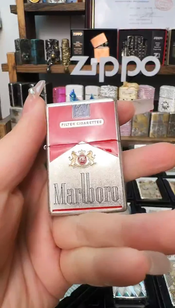 铜1937古银珐琅万宝路烟盒