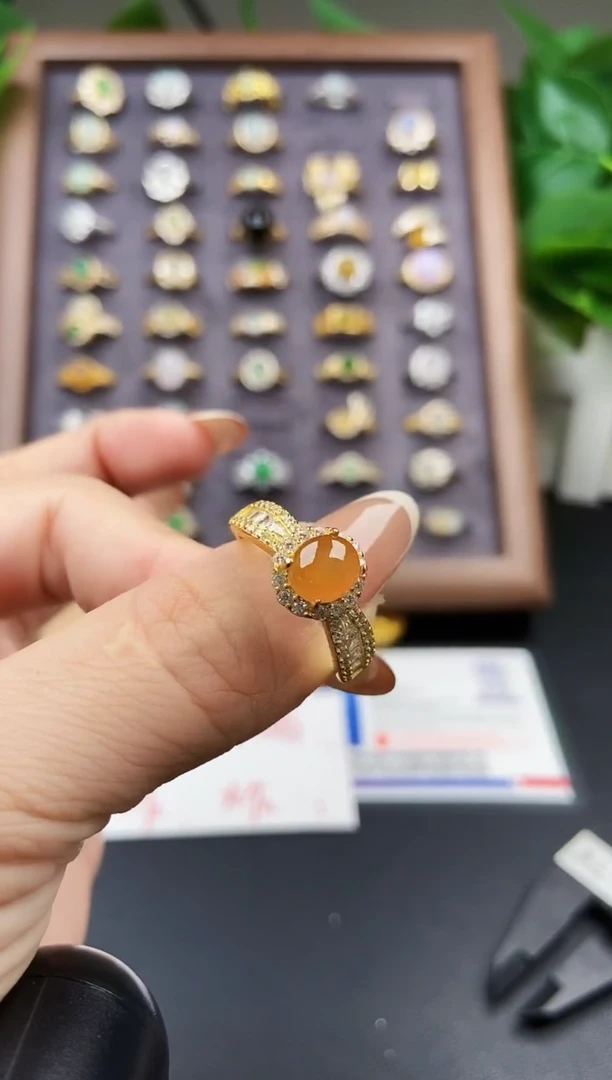 银S925镶嵌戒指翡翠12