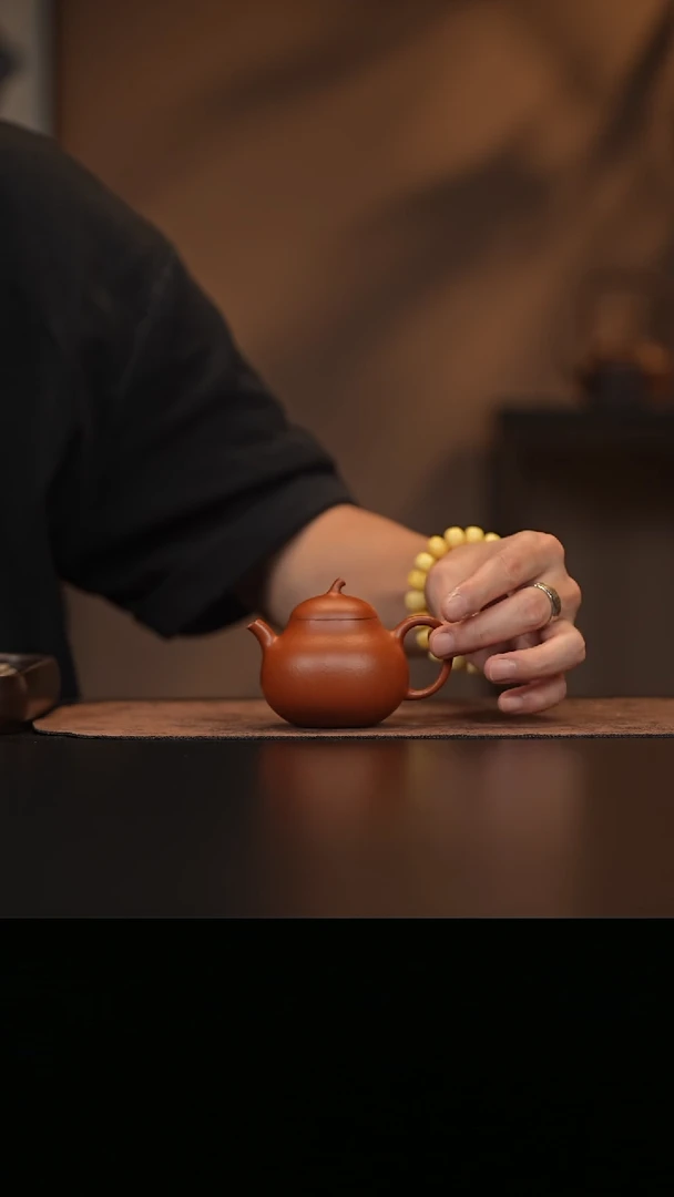 允禾斋 紫砂壶 茄瓜 朱泥