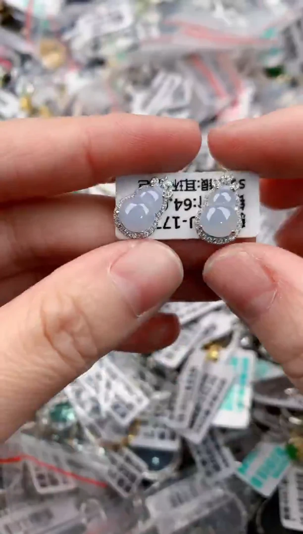 银S925镶嵌戒指翡翠23           2