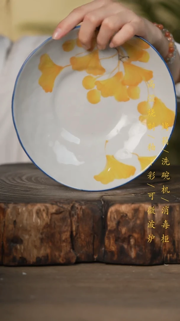 瓷片景德镇高温釉下彩可微波烤箱洗碗机