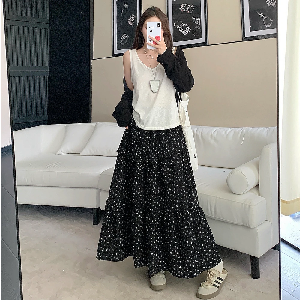 大码女装秋季新款慵懒风背心罩衫3711