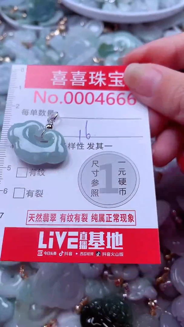 吊坠(不含链)未镶嵌翡翠4666