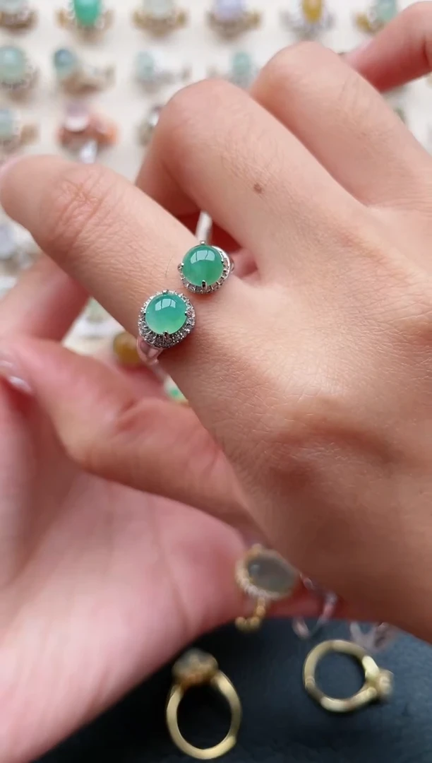 【闪购商品】翡翠戒指银S925镶嵌1111