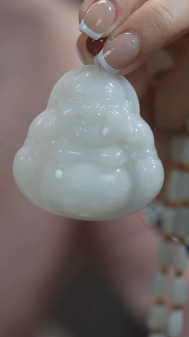 颈饰未镶嵌和田玉佛公