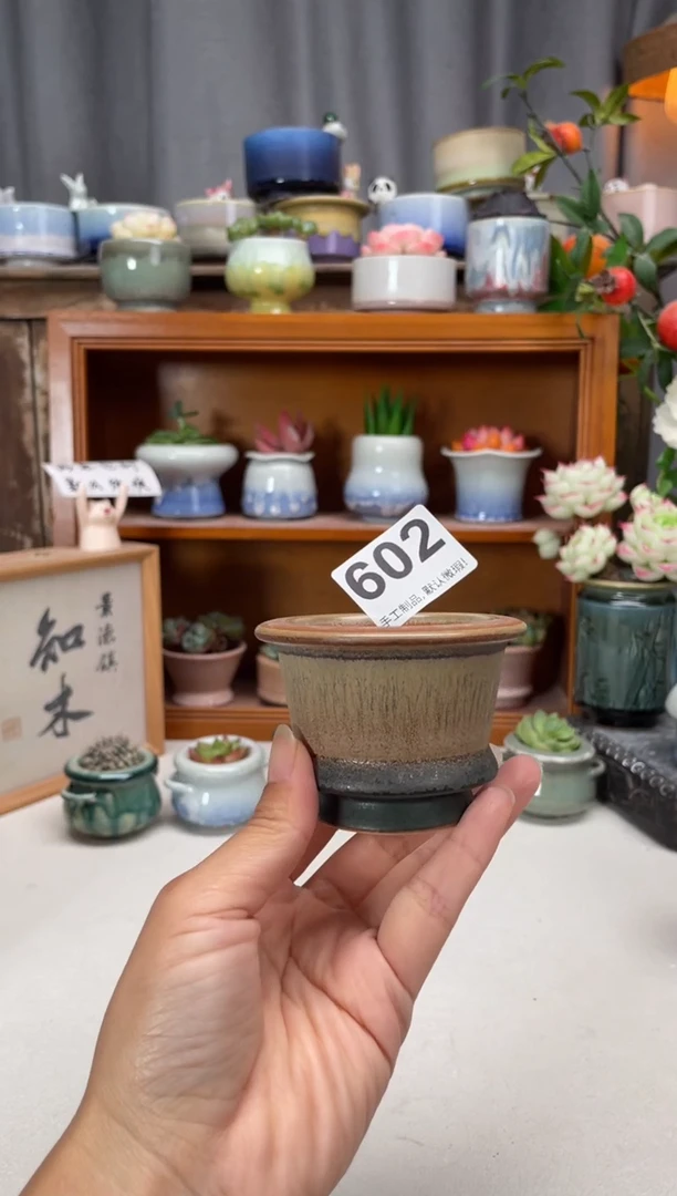 瓷片602知木小芳花盆