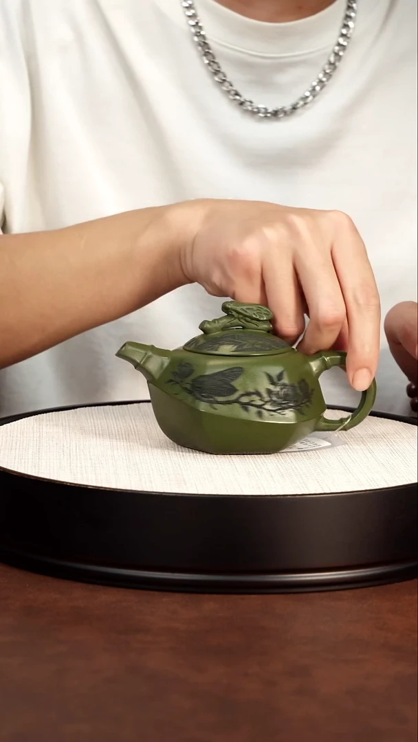 茶壶紫砂宜兴紫砂一鸣惊人绿泥范家群