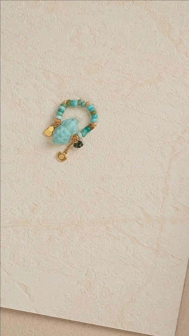 【闪购商品】绿松石戒指18K金镶嵌S3316