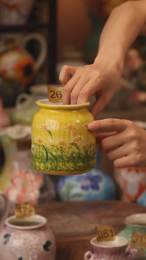 陶瓷268景德镇设计师手作花器摆件侘寂风