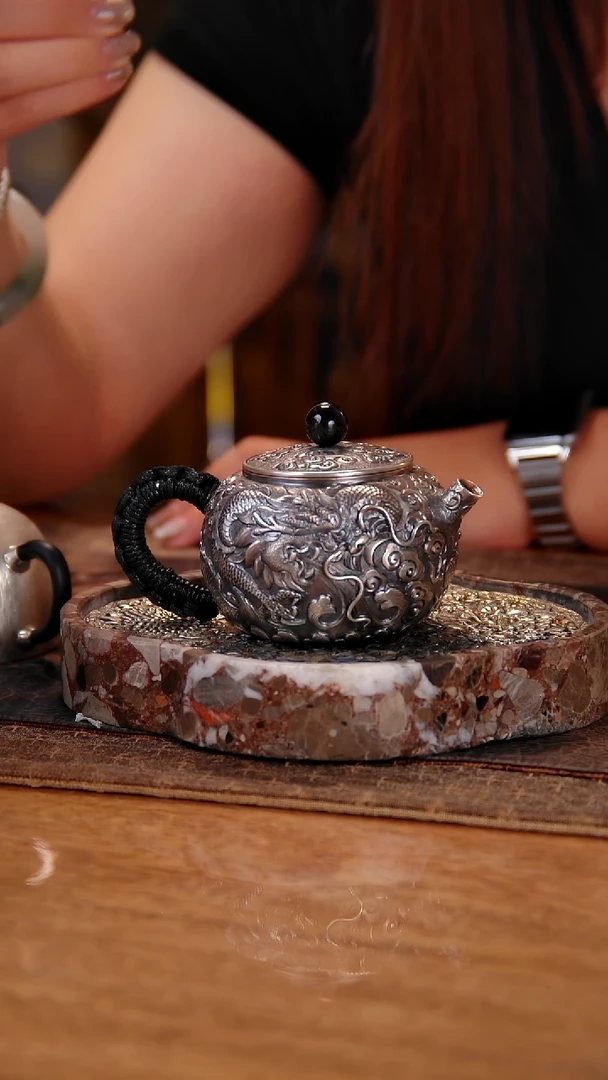 盛唐工坊 足银999 手工泡茶壶