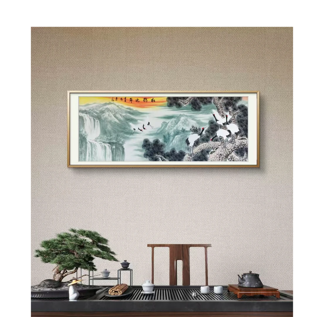 松鹤延年  赵文斌    绘画