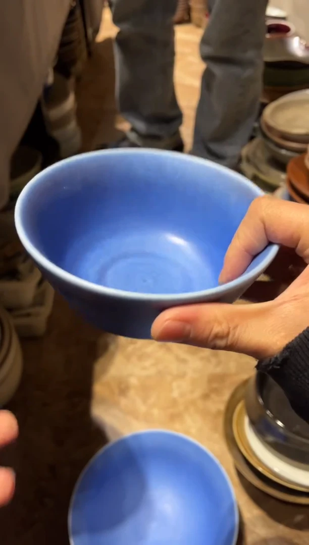 【闪购商品】瓷片668蓝色马蹄碗1个