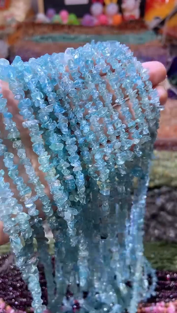 水晶珠宝半成品未镶嵌小蓝磷灰