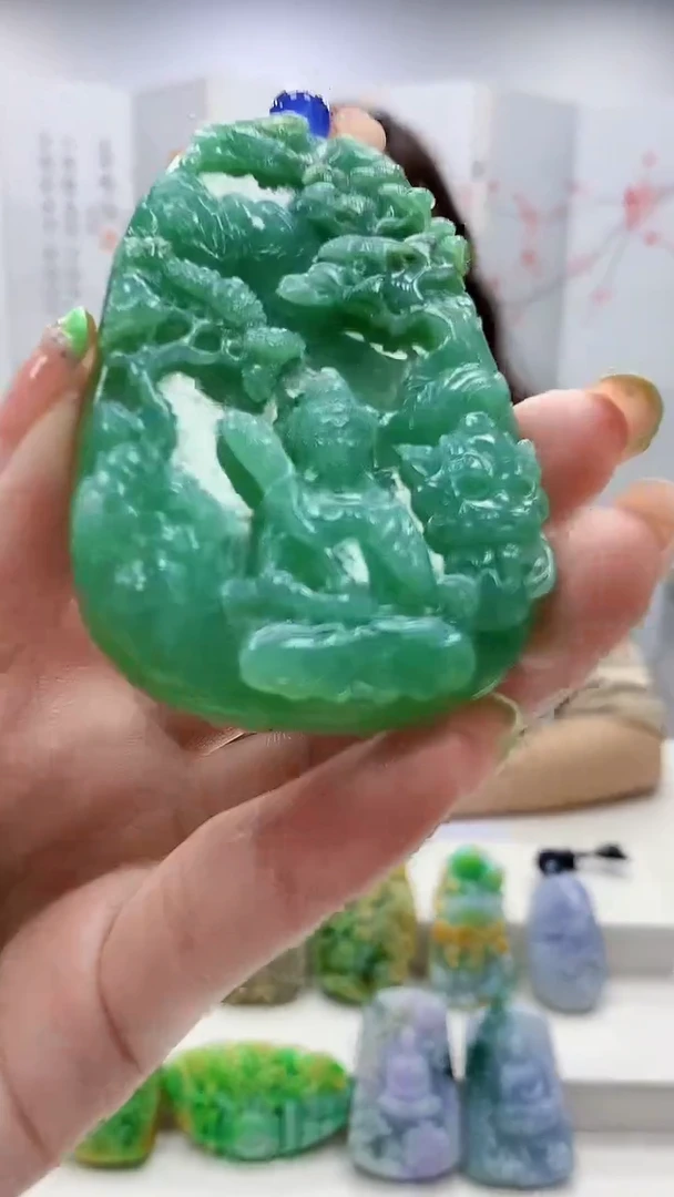 未镶嵌定制翡翠4829ry-毛货挂件100
