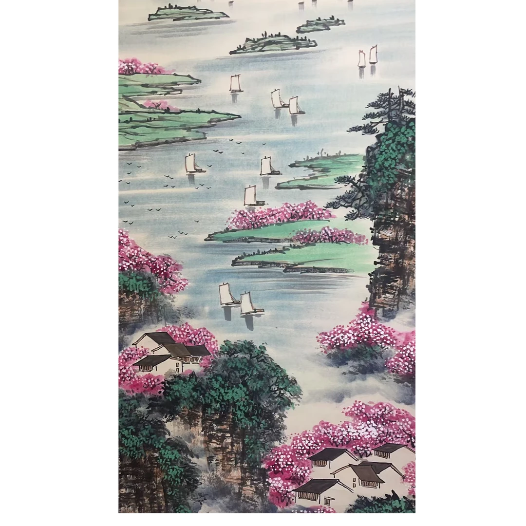 宋老 款 绘画山水立轴137*68平尺8.2