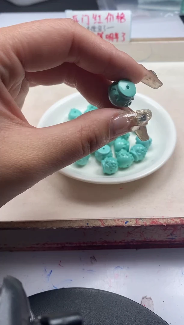 【闪购商品】玛瑙/玉髓颈饰未镶嵌x1117高瓷绿松糖罐子*1个