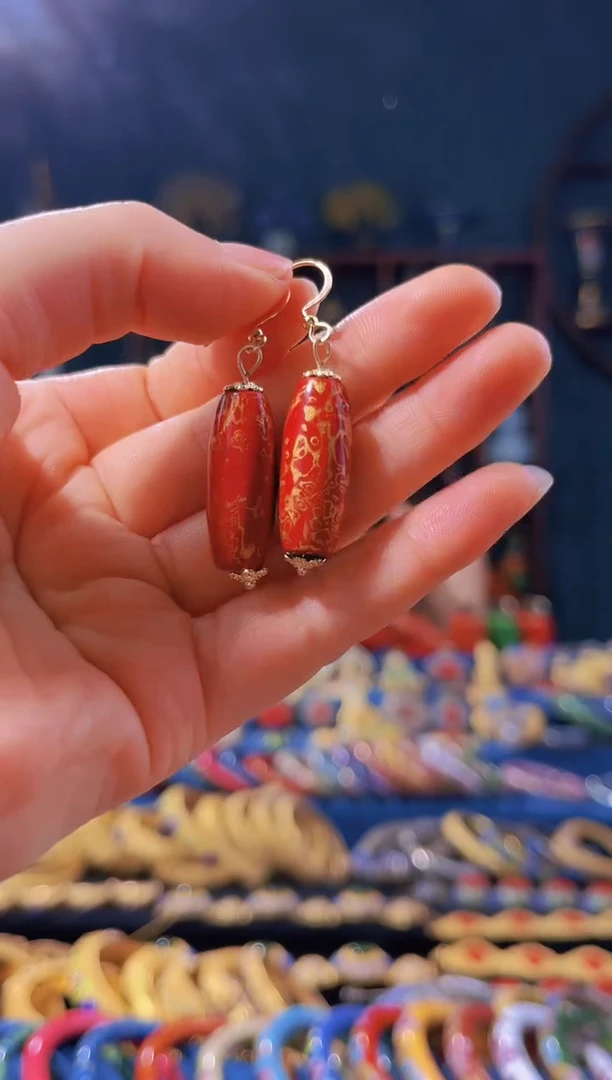 【闪购商品】非遗技艺 犀皮漆耳环