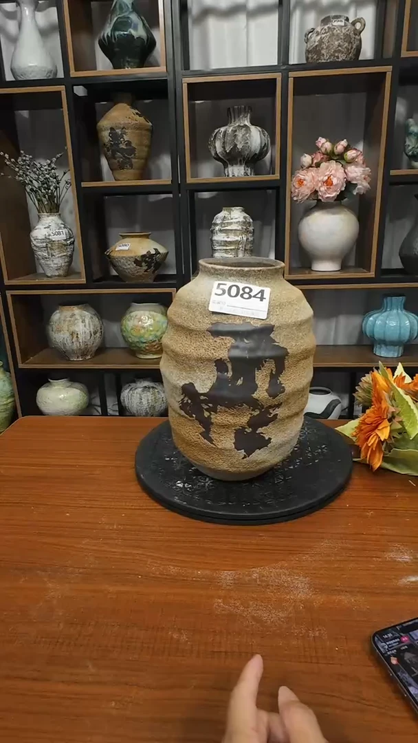 瓷片景德镇陶瓷花器默认无孔编号5084 口8高28
