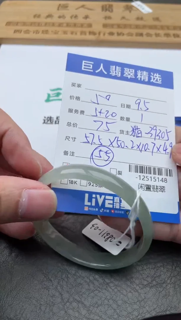 颈饰未镶嵌翡翠手镯多人-12515148