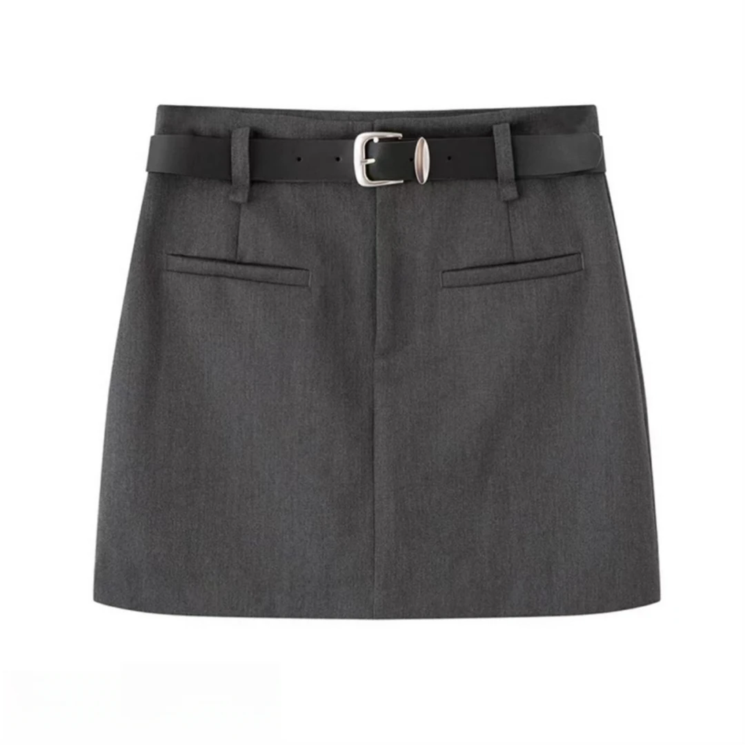 *艾家同款2025年夏季休闲牛仔A字半身裙短裙AR353047