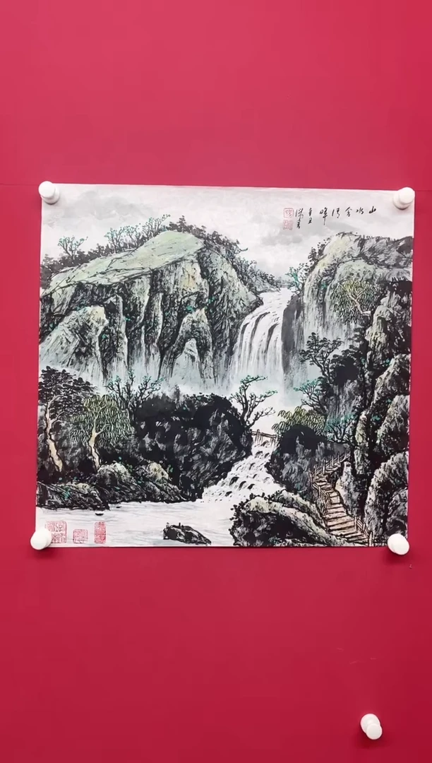 【闪购商品】国画吴-斗方山水/无框