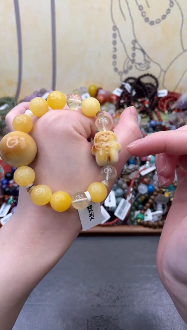 未镶嵌方解石-水晶手串394