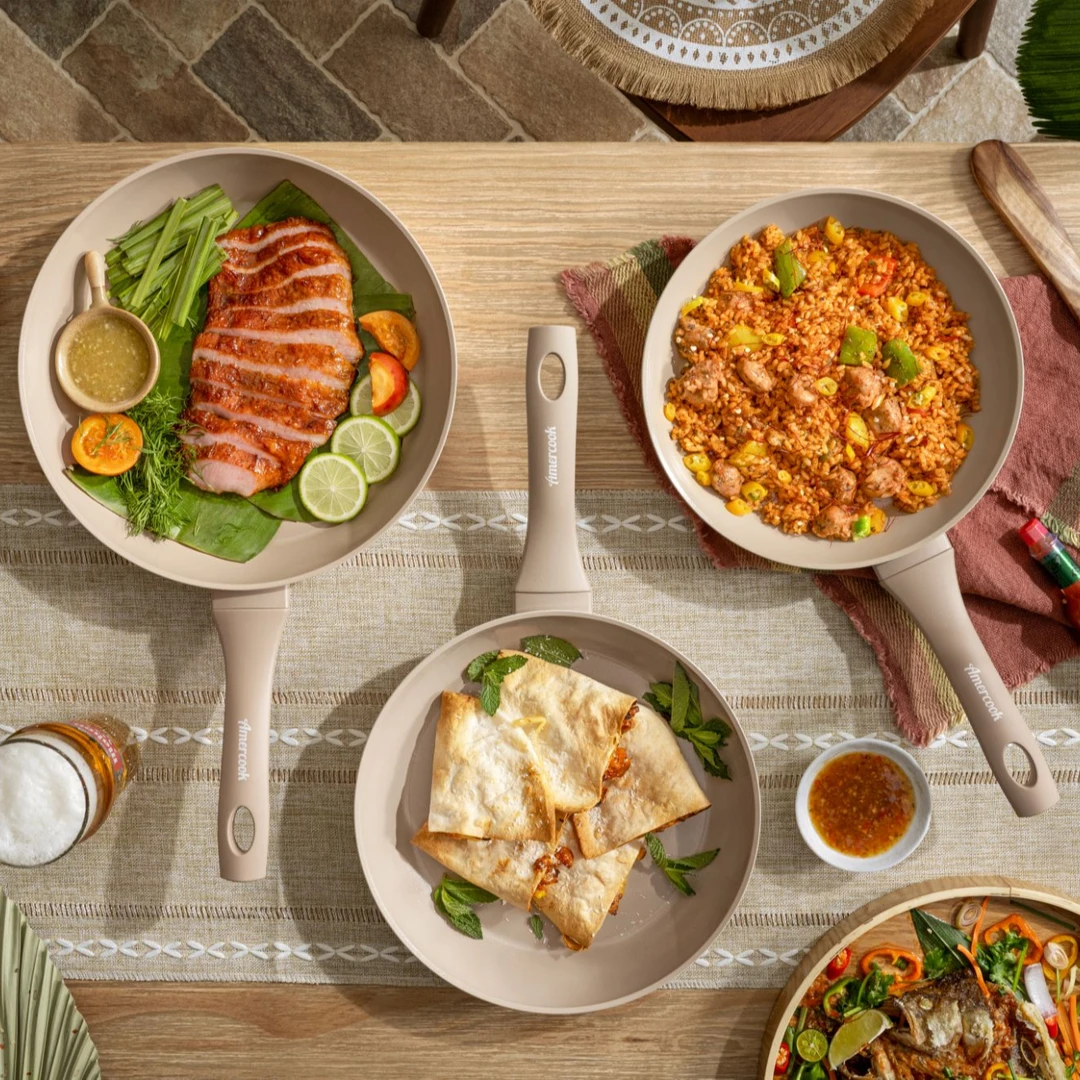 Amercook家用不粘煎盘不粘煎锅辅食锅平底煎锅多炉灶通用煎锅