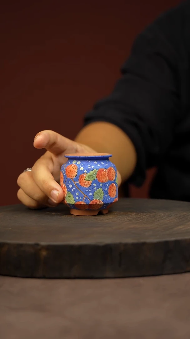 国盆煅物多肉花盆口3.5高6