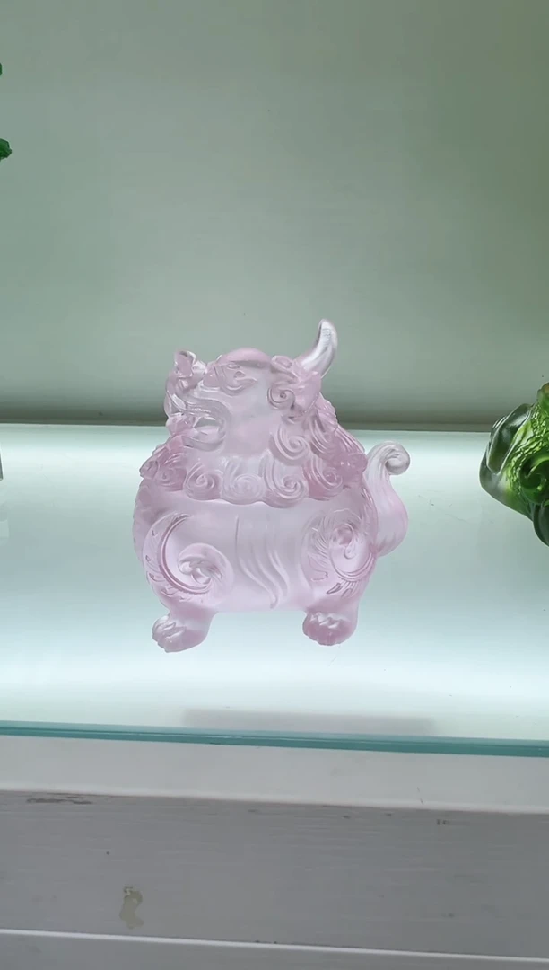 手工艺品琉璃古法琉璃小号狻猊香炉