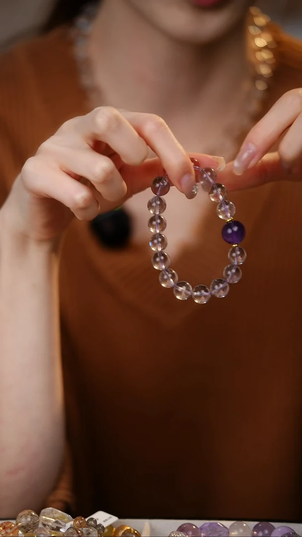 未镶嵌手链水晶紫水