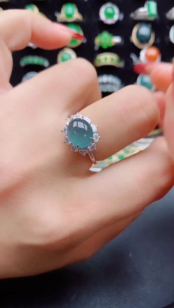 【闪购商品】翡翠戒指银S925镶嵌321321