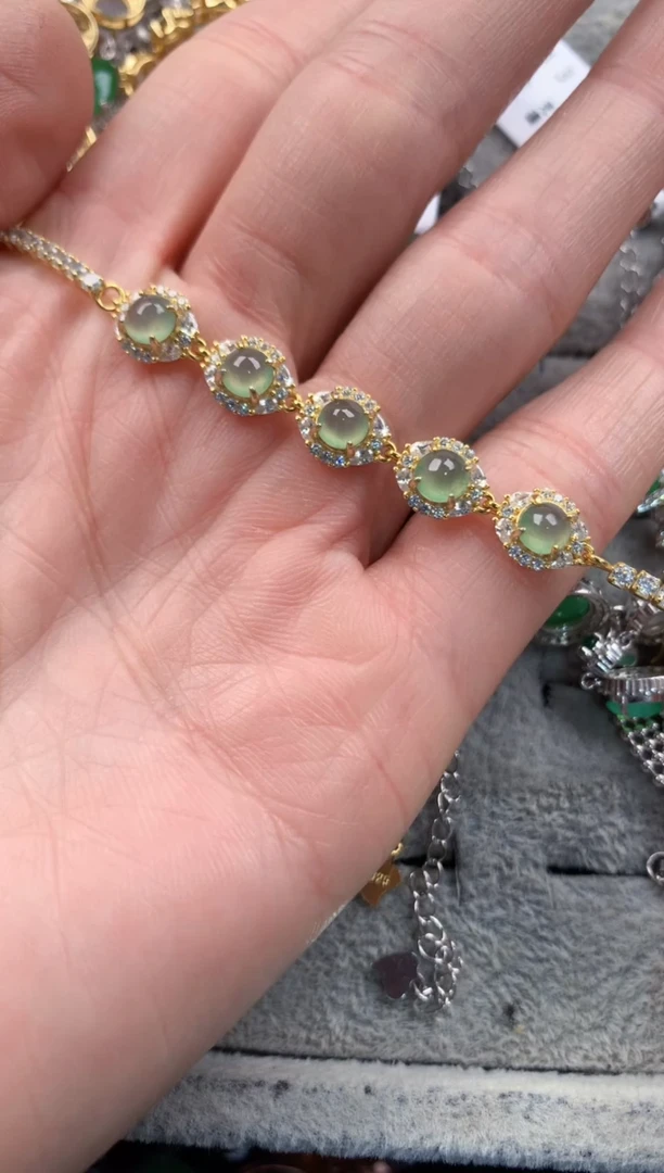 银S925镶嵌戒指翡翠333   10