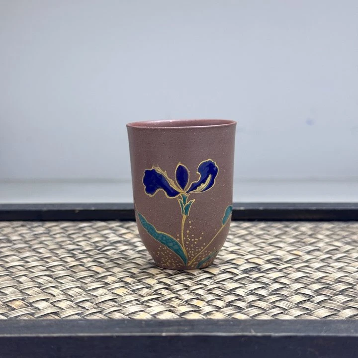 【古月壶来】HS780紫泥玉兰花珐琅彩主人杯