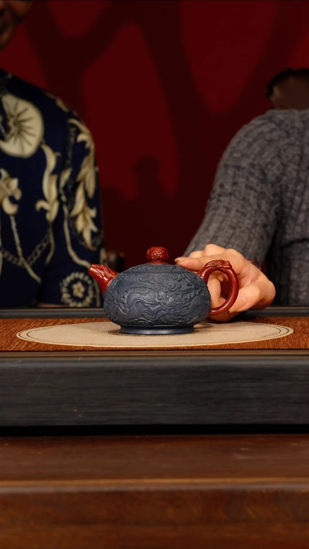 茶壶紫砂宜兴紫砂PHJ 双色 玉笠