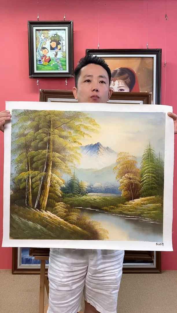 油画风**色 尺寸50*60画芯（不含框）