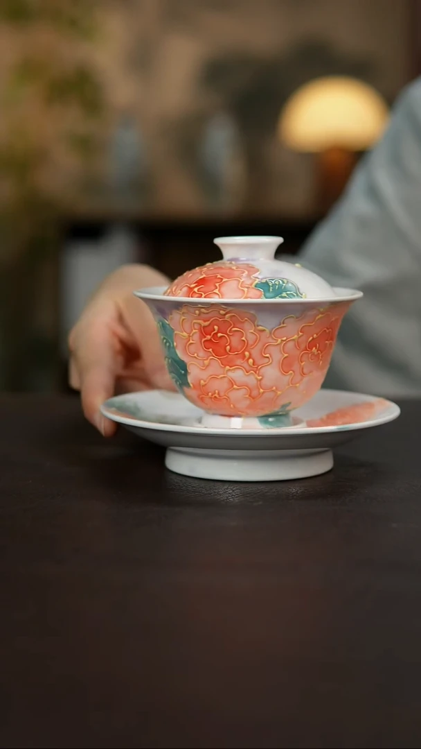 杯景德镇陶瓷杯碗柴烧多人