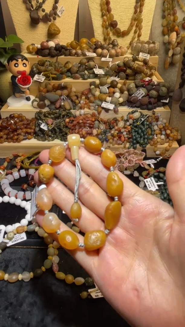 未镶嵌手链玛瑙/玉髓黄玛瑙手串