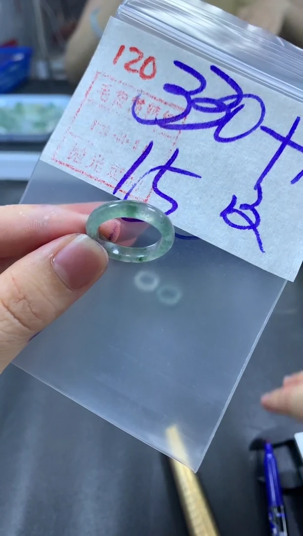 未镶嵌定制翡翠戒圈15#340毛货需精细抛光