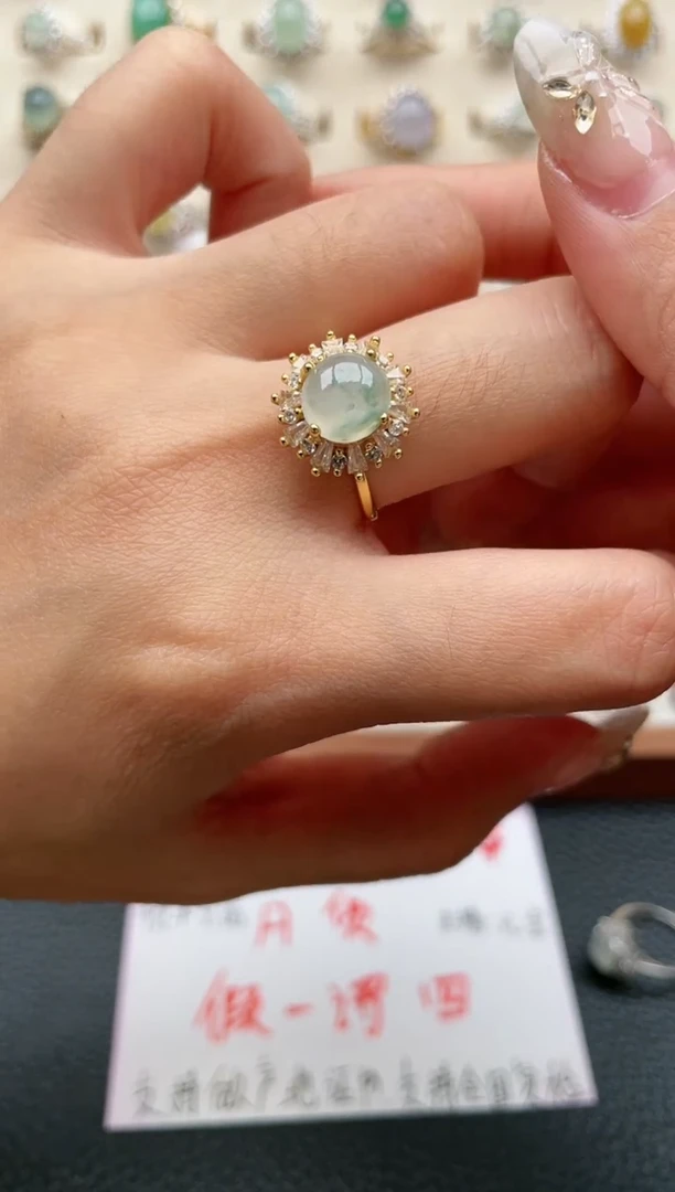 【闪购商品】翡翠戒指银S925镶嵌1111