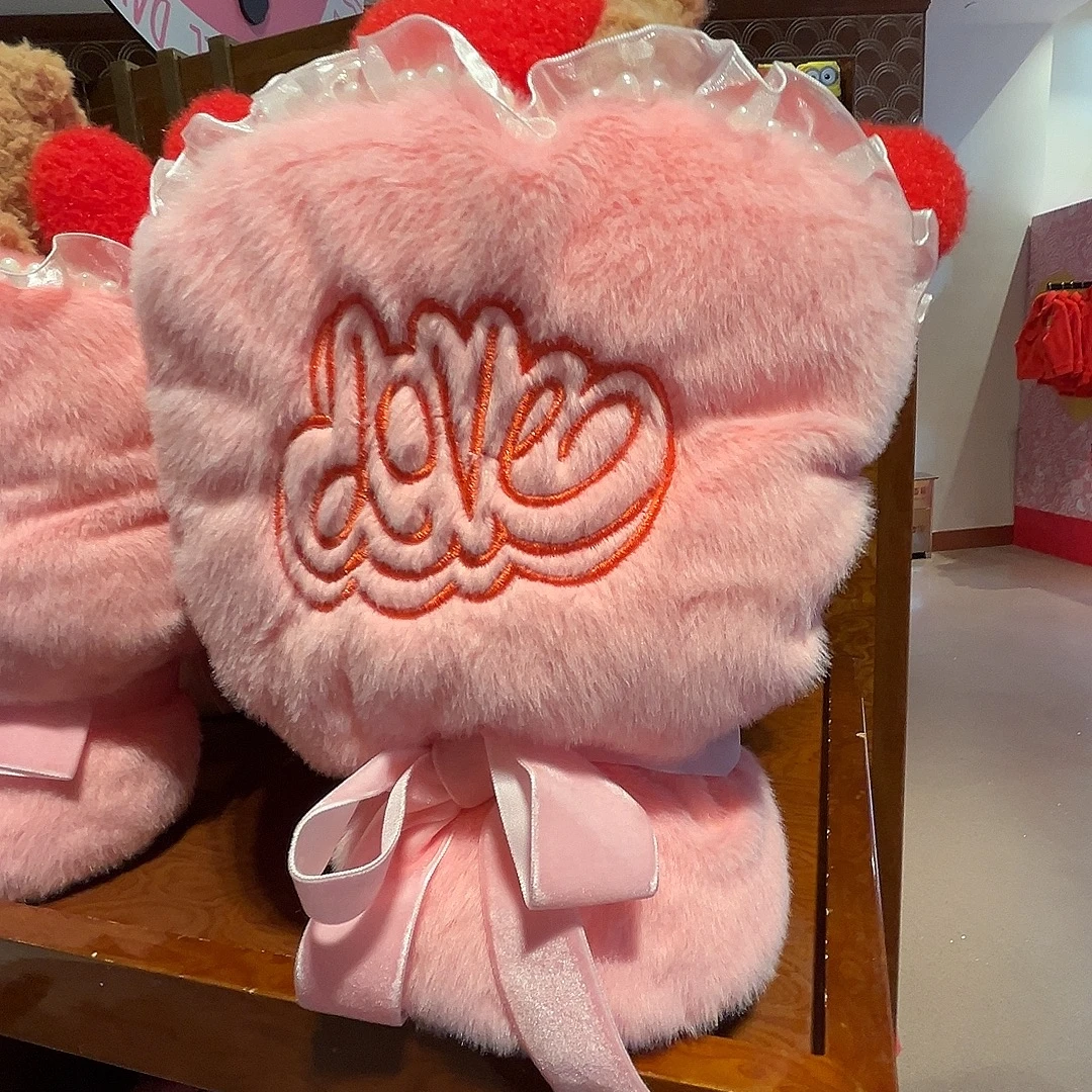 环球影城正品周边代购  love you 粉色花束/捧花/毛绒花