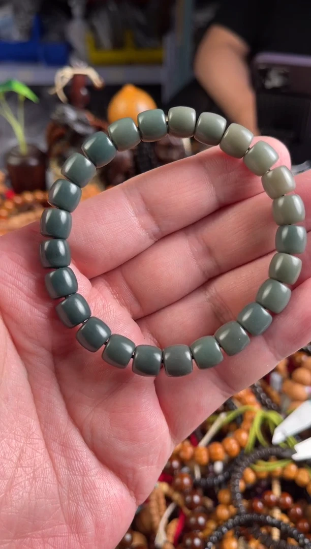 白玉菩提手串王胖子文玩工作室菩提根小青柠随机发