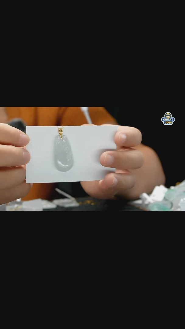 吊坠(不含链)18K金镶嵌翡翠吊坠4218