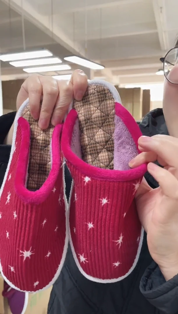 棉拖鞋38码暗红色157号