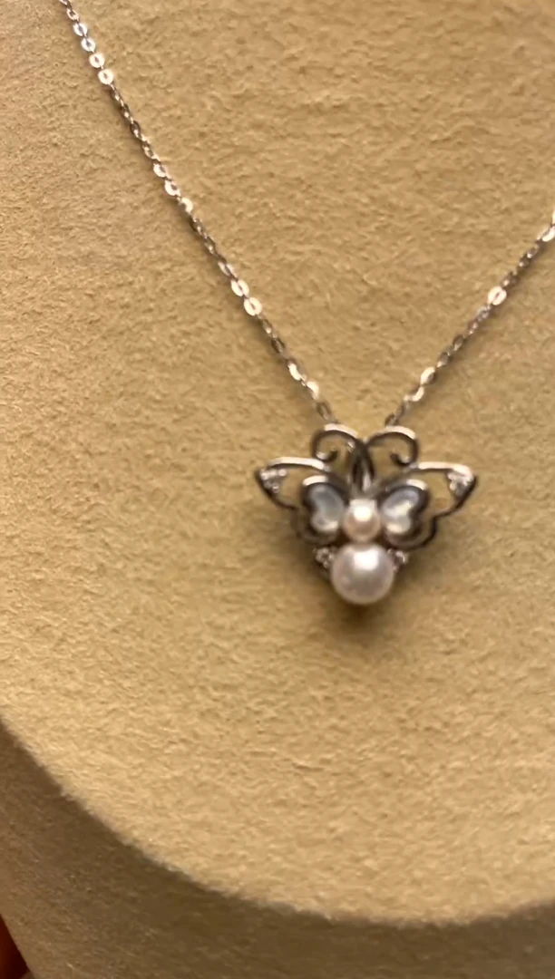 颈饰银S925镶嵌海水珍珠