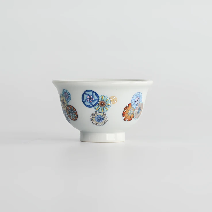 艺林堂手作艺林堂誌斗彩皮球花压手杯